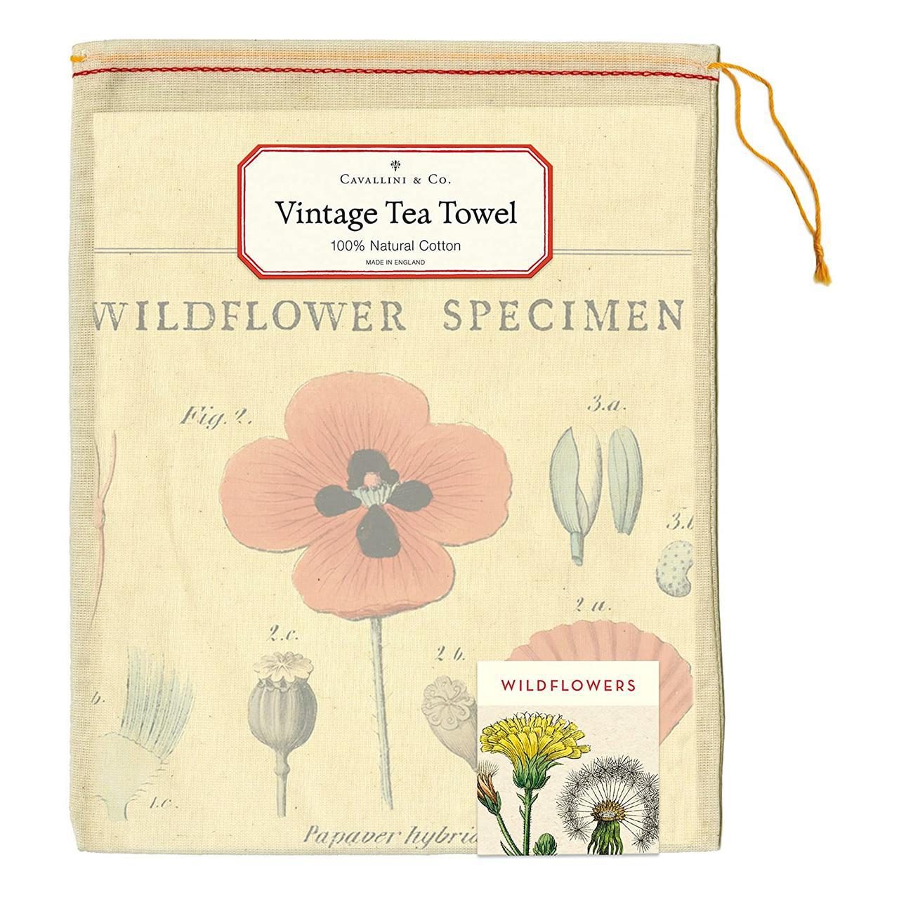 Cavellini Wildflower Tea Towel