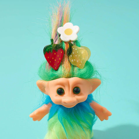 Micro Fruit + Flowers Hair Claw Clip Set