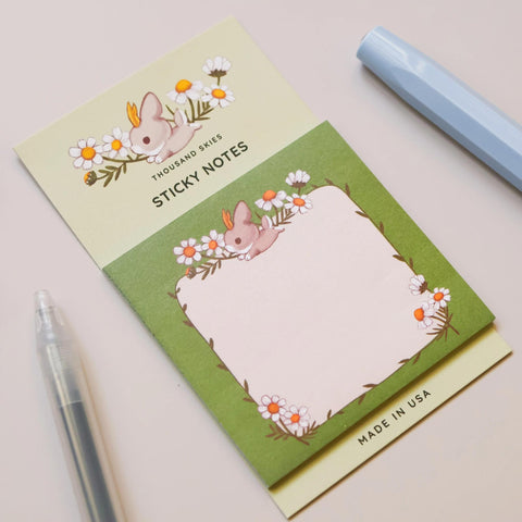 Jackalope's Garden Sticky Notes, Green