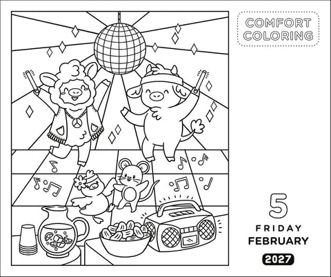 Comfort Coloring 2027 Day-to-Day Calendar