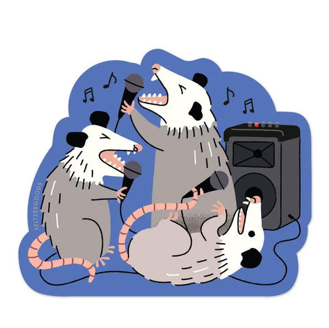 Opossum Karaoke Sticker