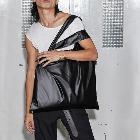 Metallic Black Tote Bag