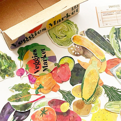 Veggies Market Hako Seal Stickers