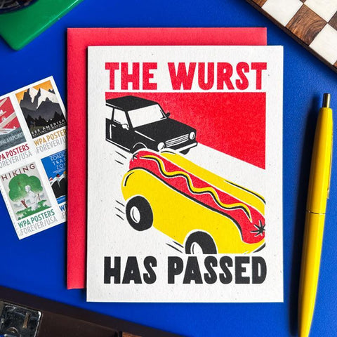 The Wurst Has Passed Card