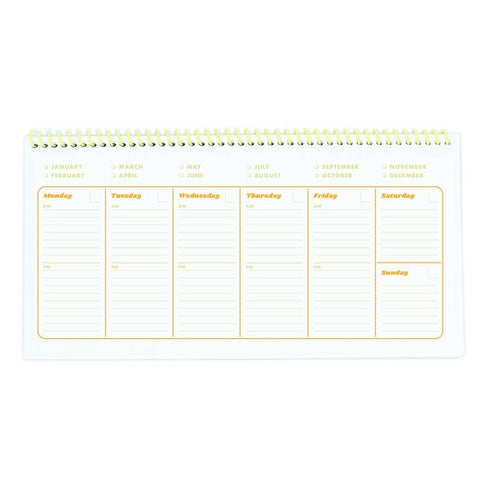 Orange Perpetual Desk Calendar