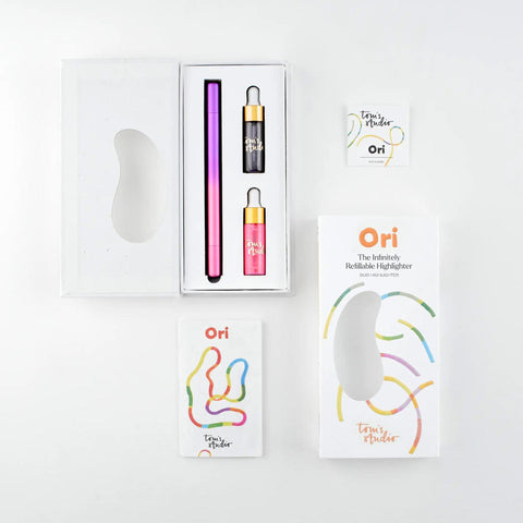 Ori Refillable Highlighter, Pink + Purple