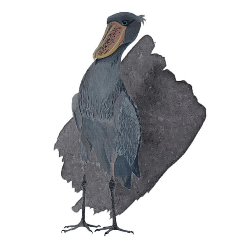 Shoebill Stork Grey Ink