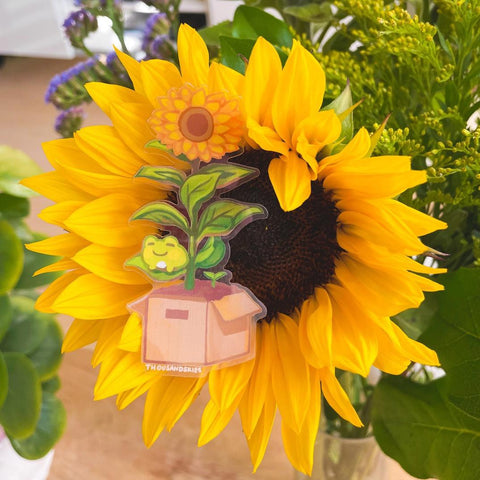 Sunflower Froggie Sticker