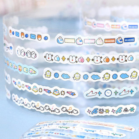 Mini Linea Sticker Roll, Blue