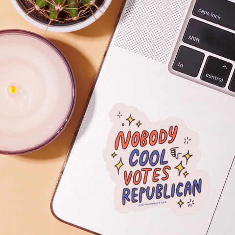 Nobody Cool Votes Republican Sticker