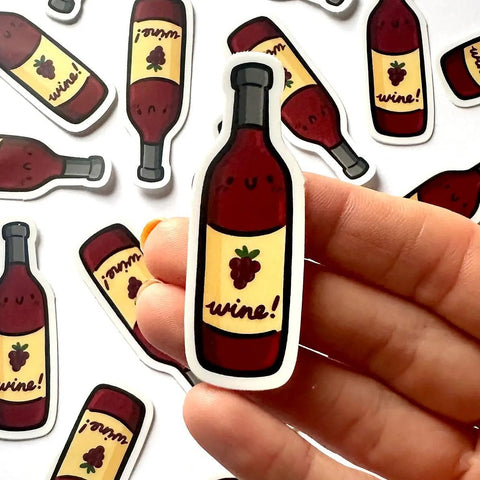 Red Wine Bottle Mini Sticker