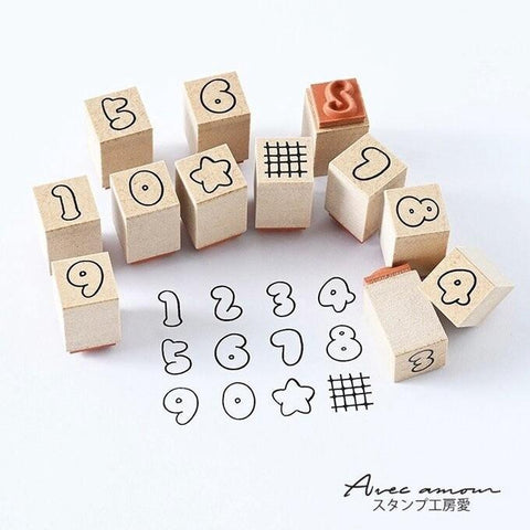 Bubble Number Stamp Set