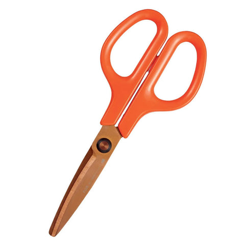 Titanium Curved Blade Scissors, Orange