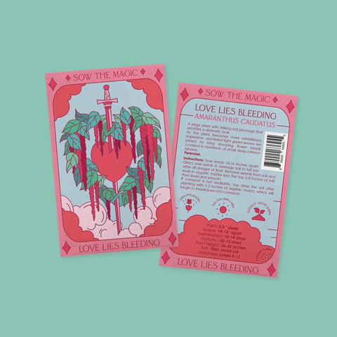 Love Lies Bleeding Tarot Seed Packet