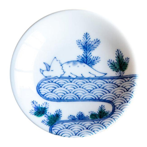 Mino Ware Mini Dragon Plates