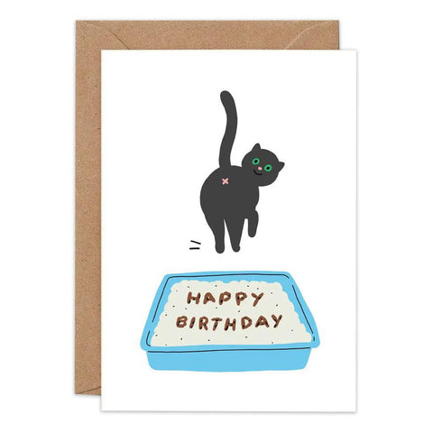 Birthday Cat Poop Card