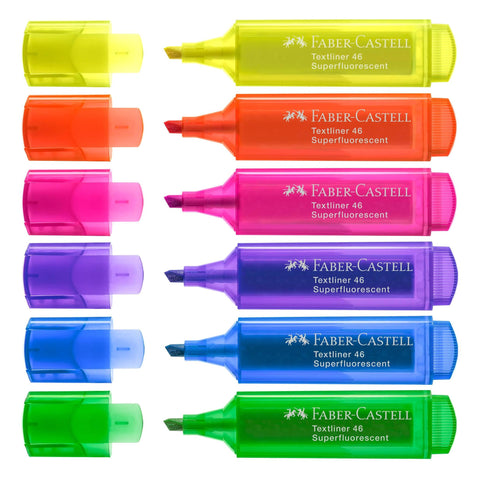 Neon Textliner 46 Highlighters, Set of 6