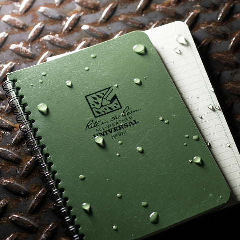 All-Weather Side Spiral Notebook, Green