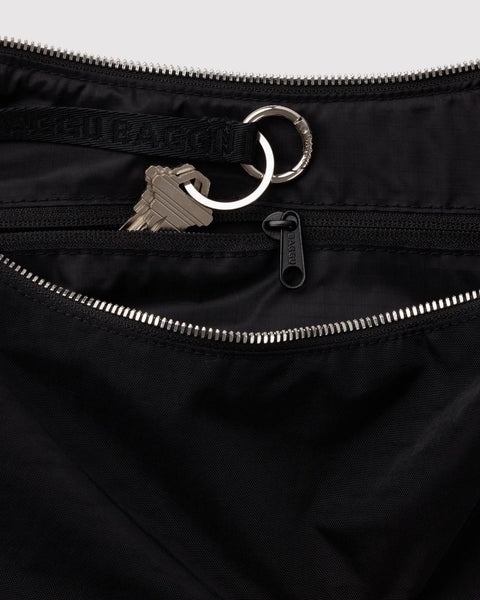 Medium Nylon Crescent Bag: Studs