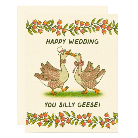 Silly Geese Wedding Card