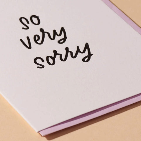 So Very Sorry Card