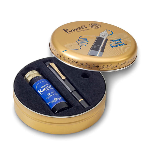 AL Sport Piston Filler Fountain Pen Starter Set, Black