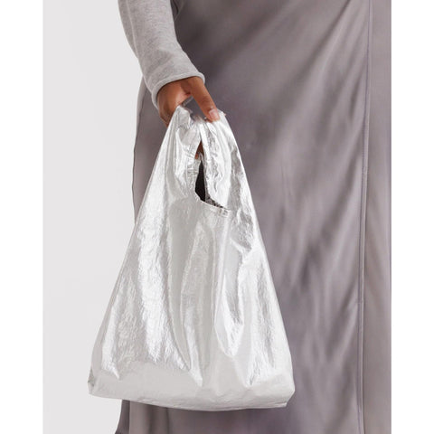Baby Reusable Tote: Chrome Metallic