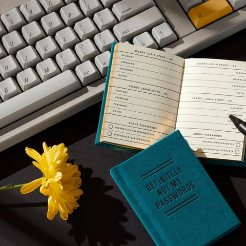 Definitely Not My Passwords Tiny Password Diary