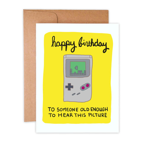 Gameboy Tetris Birthday Card