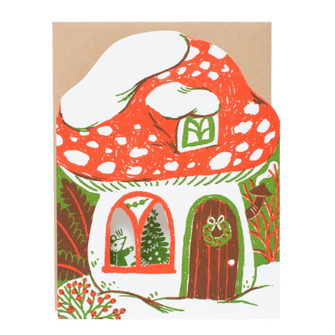 Merry Mushroom House Card