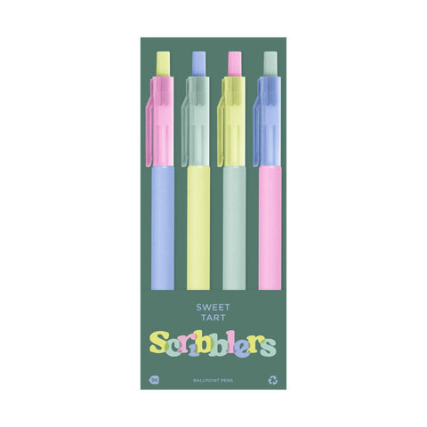 Scribblers Ballpoint Pens, Sets of 4