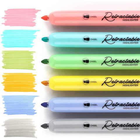 Retractable Highlighter Set, Mild