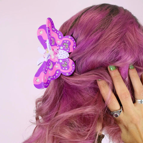 Pastel Moth Hair Claw