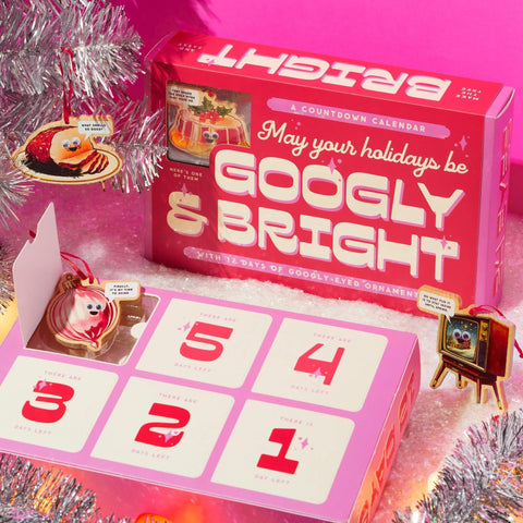 Googly + Bright Holiday Ornament Countdown Calendar