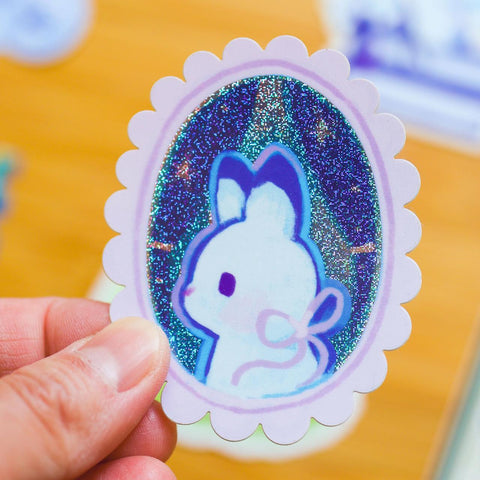 Portrait of a Rabbit Sticker