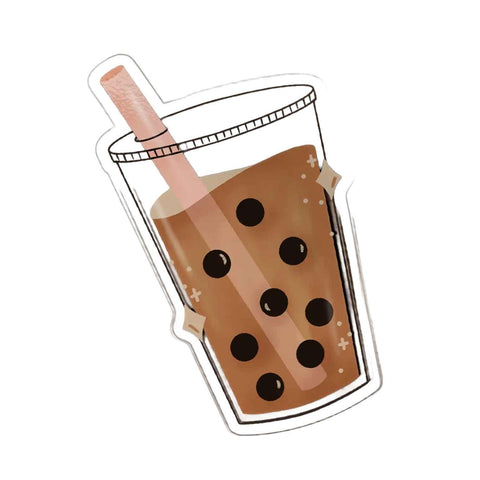 Boba Clear Sticker