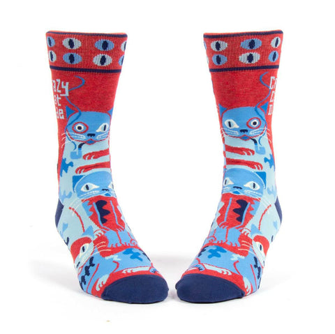 Crazy Cat Dude Men's Socks