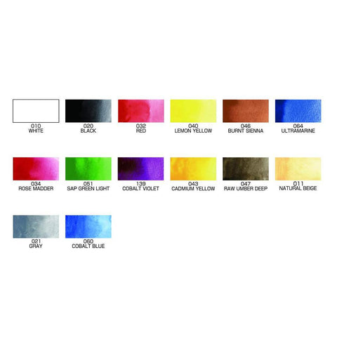 Gansai Tambi Portable 14 Color Watercolor Set