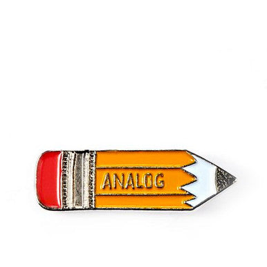 Analog Pencil Enamel Pin