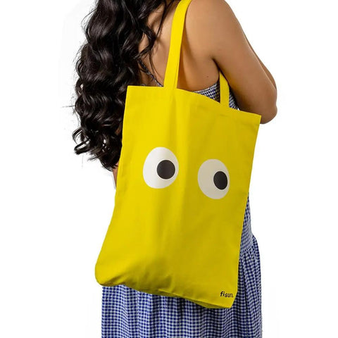 Yellow Eyes Tote Bag