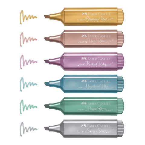 Metallic Textliner 46 Highlighters, Set of 6