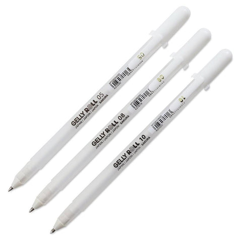 White Gelly Roll Pens