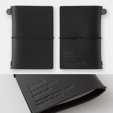 TRAVELER'S 20th Anniversary Card Size Notebook, Black