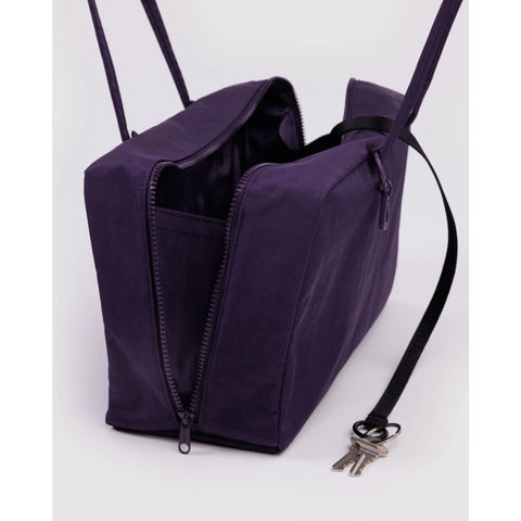 Medium Nylon Bowler Bag: Fig
