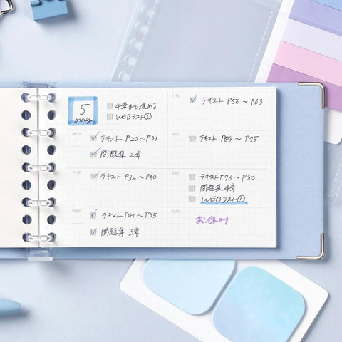 Undated Weekly Diary Mini Loose Leaf Paper