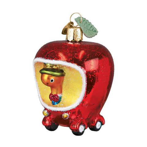 Lowly Worm Apple Car Ornament