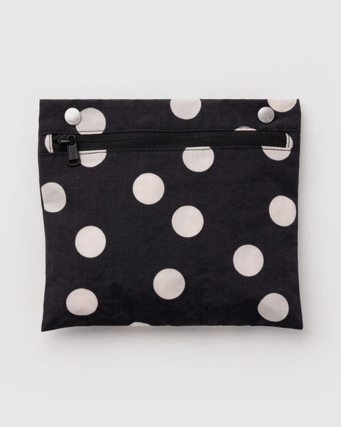 Everyday Cloud Bag: Black + Cream Polka Dot