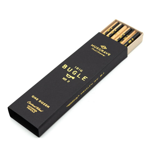 Black + White Bugle Pencils