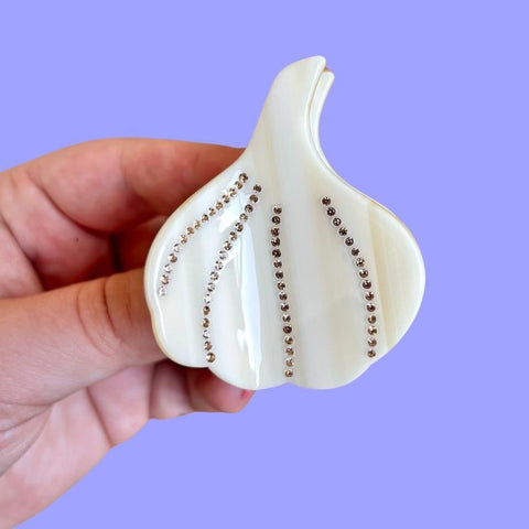 Garlic Rhinestone Hair Claw