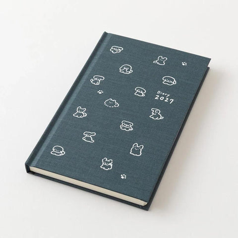 2027 B6 Book Style Dog Diary, Navy